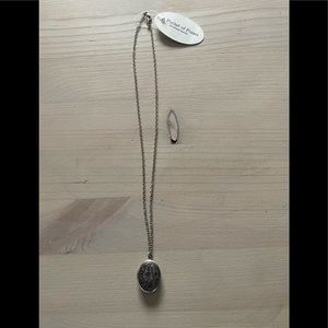 Silver locket necklace